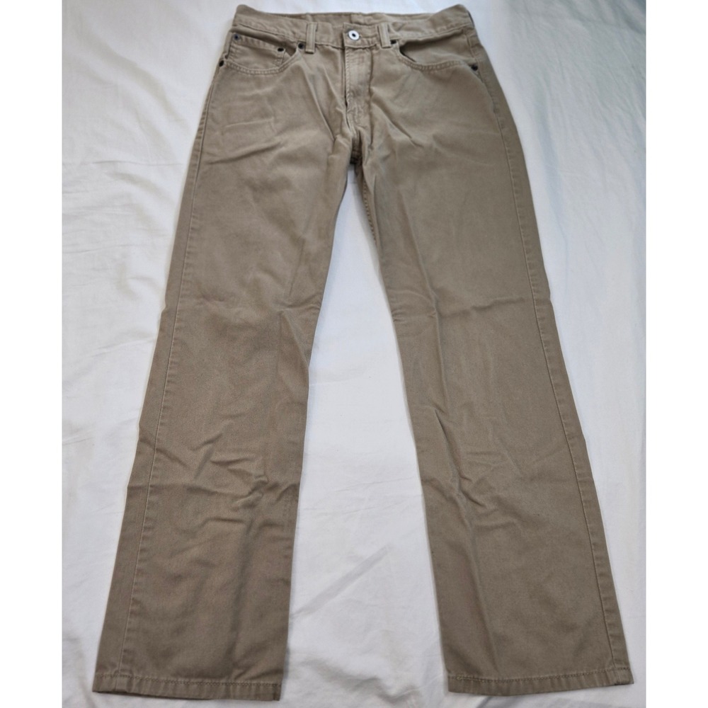 Levi's 514 Youth 18 REG Straight Fit Jeans Pants W28 L29 Khaki 100% Cotton